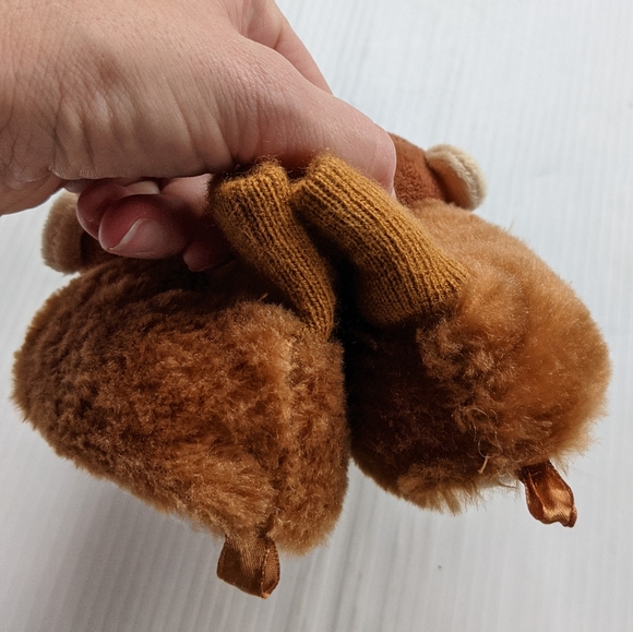 MONKEY baby boy slippers plush house shoes sz 2/3 - Picture 6 of 6
